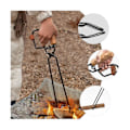 Pikkukuva 2 / 5: Hiiligrillitangot Keittiökokkaustyökalu Pitkät Raskaat Grillaustangot Takkaan