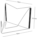 Miniatyrbillede 3 af 5: Bogstøtte, Fold-n-Stow Metal Bogstand Justerbar og Bærbar Læsning Bogstøtter Multifunktionel Stativ Holder til Lærebog, Ipad, Kogebog (Sort)