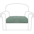 Miniatyrbild 1 av 7: Stretchig soffkuddeöverdrag Soffa soffkudde Möbelskydd Soffa överdrag med elastisk botten Spandex Jacquardtyg Små rutor(C Sage 1 Cushion Armchair