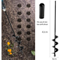 Miniatyrbilde 2 av 7: Hagehullgraver Auger for Planting av Løk og Frøplanter, Løkplante Auger, Heavy Duty Hage Forleng Spiral Auger Borbitt, Solid Sjakt Plante Auger 4x42cm