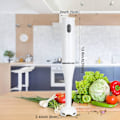 Miniatyrbillede 8 af 8: Håndholdt stavblender til suppe, elektrisk, SOKANY 200W stavblender til suppe, håndholdt foodprocessor til køkken, 2 hastigheder håndholdt stavblender til suppe til sa White