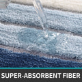Miniatyrbillede 3 af 5: Bademåtte 40 X 60 Cm Antislip Badeværelsesmåtte Superabsorberende Vand, Maskinvaskbar, Mikrofiber Absorberende Badeværelsesgulvmåtte, Blå
