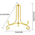 Miniatyrbillede 2 af 5: 6 stk. Display Stand, 4 tommer guld jern display, fotoholder stand, dekorative billedrammer