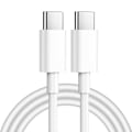 Miniatyrbilde 1 av 2: USB-C til USB-C ladekabel, hurtigladende Type-C USB 2.0 datakabel (hvit, 1 meter) 1 meter