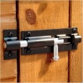 Miniatyrbild 2 av 4: 10-pack Tunga Dörrbultar Svart, Dörrlås Bult, Stark Svartbelagd Dörrcylinderbult, Hållbar Skjutbult för Ökad Säkerhet på Trädgårdsgrindar