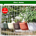 Miniatyrbillede 3 af 7: Plantebeholdere til udendørs planter, skinneplanter, store hegnsplanter, blomsterpotter, balkonbeholdere, plantepotter, væg- og vindueplantehængere til have, gårdhave og væg White 21 Inch