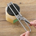 Miniatyrbillede 3 af 4: Flaske- og krukkeåbner Justerbar Manuel Rustfrit Stål Multifunktion Køkken & Bar Mælkeflaske Låg Metal (1 stk, Sølv)
