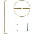 Miniatyrbild 6 av 6: Guld Toalettpappershållare Fristående, OBODING, Toalettpappershållare Stativ för Förvaring av 3 Rullar Toalettpapper (Guld) Gold