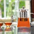 Miniatyrbillede 2 af 5: Tekande 550ml Glas Tekande Lille Te-infuser Tekande med Infuser Tekande med Varmebestandig Rustfrit Stål Løste Infuser Glas Tekande til Te 550 ML