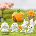 Miniatyrbillede 1 af 5: 20-pak Eventyrhave Svampe Miniature Landskab Mini Svampe Miniaturefigurer (Radish Kanin)