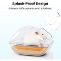 Miniatyrbild 2 av 5: Sandbad för Hamster, Transparent Sandbad för Hamster, Burtillbehör för Marsvin, Gerbil, Dvärg (m)