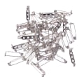 Miniatyrbild 1 av 5: Bar Pins Brosch Lås Bak Säkerhetsfäste Rullande Brosch Hantverk (50 st, Silver)