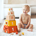 Pikkukuva 2 / 8: Montessori Puinen Oppimispyramidi & Muotosorter