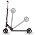 Miniatyrbillede 4 af 11: Tohjulet scooter med støddæmper WALLY 4-9 år fra HyperMotion sort-rosa