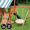 Miniatyrbillede 5 af 10: HyperMotion storkerede-gynge - 100 cm i diameter, boho-beige farve Beige