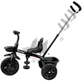 Miniatyrbillede 6 af 11: HyperMotion TOBI VECTOR trehjulet cykel - evigt oppustelige hjul + skubbebøjle. Farve: sort. Black