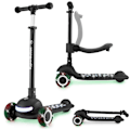 Miniatyrbillede 1 af 11: HyperMotion LUMI 3-i-1 balancescooter - oplyst platform og LED-hjul, sort farve Black