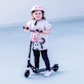 Miniatyrbillede 2 af 11: Tohjulet scooter med støddæmper WALLY 4-9 år fra HyperMotion sort-rosa