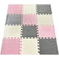 Pikkukuva 6 / 8: Vaahtomuovi palapeli 12 kpl - vaahtomuovi opetusmatto 120 x 90 x 1,2 cm reunalla - vaaleanpunainen