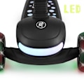 Miniatyrbillede 5 af 11: HyperMotion LUMI 3-i-1 balancescooter - oplyst platform og LED-hjul, sort farve Black