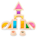 Miniatyrbild 7 av 9: Träklossar med regnbåge - 25 element
