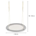 Miniatyrbillede 10 af 10: HyperMotion storkerede-gynge - 100 cm i diameter, grå farve Gray