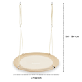 Miniatyrbillede 10 af 10: HyperMotion storkerede-gynge - 100 cm i diameter, boho-beige farve Beige