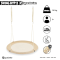 Miniatyrbillede 3 af 10: HyperMotion storkerede-gynge - 100 cm i diameter, boho-beige farve Beige
