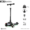 Miniatyrbillede 7 af 11: HyperMotion LUMI 3-i-1 balancescooter - oplyst platform og LED-hjul, sort farve Black