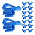 Miniatyrbild 5 av 5: Vattenrörsklämmor i plast för akvarieslang, blå, 20-pack - Säker passform för 8-16 mm rör