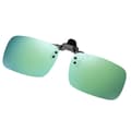 Clip-On Solglasögon, Medium, Spegelgrön, TR90, UV400, 180° Uppfällbar Design Green