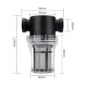 Miniatyrbilde 2 av 5: Inline vannfilter, 1/2\" innvendig gjenge, 100 mesh, sediment, rustfritt stål, svart
