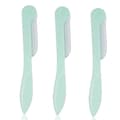 Ögonbrynshyvel 3-pack, grön, precisionsansiktshårtrimmer för formning och putsning