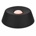 Långsam slickskål för husdjur med rullande boll, halkfri bas, plast, svart, för hundar