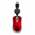 Mini infällbar mus, röd, kompakt bärbar design, trådbunden USB, för resor