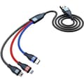 Pikkukuva 2 / 4: 40W 5A USB - Micro USB + USB-C / Type-C + 8-nastainen pikalatausdatakaapeli, kaapelin pituus: 1,2 m 2025