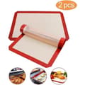 Silikonbakmatta Set, 40x30 cm, 2-delat, Non-Stick, Återanvändbart 5000 gånger