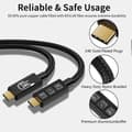 Miniatyrbillede 3 af 5: USB Thunderbolt 5-kabel 4K@544Hz 80Gbps Type C til USB C PD 240W 16K opladerkabel til Macbook HUAWEI PC bærbar computer