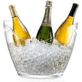 Transparent Champagnehink, Rymmer 3 Flaskor, Robust Plast, 34x26x24 cm-8 liter