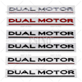 Pikkukuva 2 / 5: Auton Muotoilu 3D Dual Motor ABS Liimattava Tunnus Takakontin Merkki Tarra Korin Koriste Tesla Model 3 Model S Models Y Model X[HK] Mattte Black