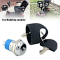 Miniatyrbillede 2 af 5: Udskiftnings tændingslås til el-scooter med nøgle [HK]