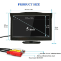 Miniatyrbild 5 av 5: 5 Tums 800x480 TFT LCD HD-skärm med Dubbel Monteringsfäste för Bil Backkamera/Backspegel [xh][HK] black