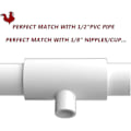 Miniatyrbild 2 av 5: HKK Kyckling Vattenkopp, 4-pack Kyckling Vattenkopp PVC T-kopplingar
