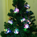 Miniatyrbild 2 av 5: 6 st lysande julgranskulor med LED-ljus, påfyllningsbara kulor, julgranshängande kulor, dekorationer för fest [HK]