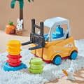 Miniatyrbillede 2 af 4: Gaffeltruck Transport Spil, Gaffeltruck Frenzy - 2-spillers Stak & Matchende Færdighedsspil[HK]