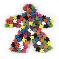 Miniatyrbillede 2 af 3: Multifarvede brætspiltilbehør (100 træmeeples) [HK]