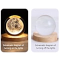 Miniatyrbillede 3 af 5: LED Krystal Bordlampe USB 3D Måne Galaxy Globe Natlampe Børn Julepynt Gave[hk] ferris wheel
