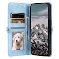 Pikkukuva 2 / 5: Lompakkokotelo Xiaomi Redmi Note 14 Pro 5G 14 Pro 5G Poco X7 5G nahkainen puhelinkuori Skin Feel Totem[HK] Multicolor Lake Blue