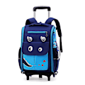 Miniatyrbillede 4 af 5: Skole Trolley Rygsæk Til Piger Skole Trolley Tasker Med Hjul Skole Rullende Rygsæk Til Drenge Trolley Rygsæk Taske Til Børn[HK] Pink NavyBlue