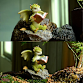 Miniatyrbilde 2 av 5: Søt Drage Statue Landskap Resin Figurer Hage Håndverk Dekorasjoner Dyrepynt Hjem[HK] Bear Dragon